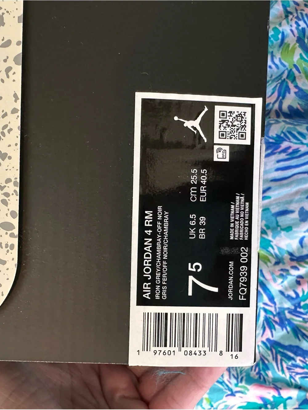 Jordan Men's Low-Top Sneakers in Black, Gray & Cream